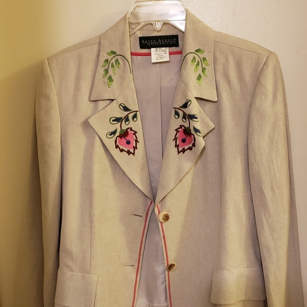 2 piece linen skirt suit